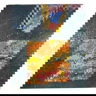 Robert Richenburg, Untitled, 1960, acrylic on canv: Robert Richenburg (American, b. 1917) , Untitled, 1960, acrylic on canvas, 90 x 79-3/4 inches, signed and dated "Richenburg 60" lower right recto, signed and dated "Robert Richenburg 1960" on verso, P