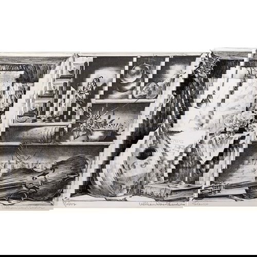 71: William Ward Beecher, two lithographs: "Seance," 12: William Ward Beecher, two lithographs: "Seance," 12 1/2" x 10", pencil signed with AAA label; "Repose," lithograph, 12 1/2" x 10" sight, pencil signed lower right and titled, both framed; Provenance: