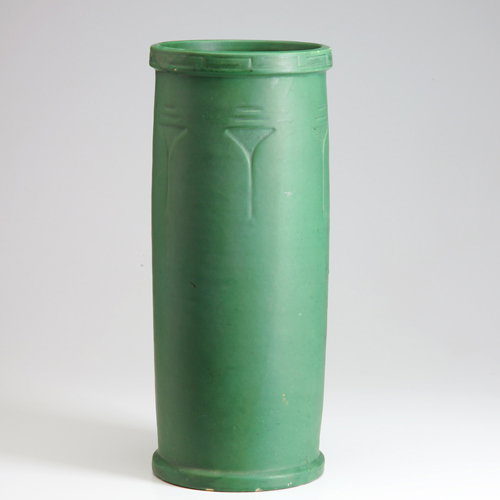 ROSEVILLE Matte Green cylindrical umbrella stand