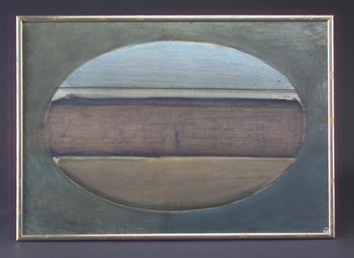 Edward Clark, Crete & N.Y., 1971, pastel on paper,: Edward Clark, Crete & N.Y., 1971, pastel on paper, 27 1/2" x 39 1/2" (sight), signed titled and dated, framed