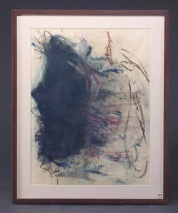 Cora Cohen (two works), Untitled, pastel on paper,: Cora Cohen (two works), Untitled, pastel on paper, both 25" x 19" (sight), framed; Untitled, pastel on paper, 25" x 19", framed