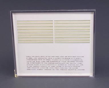 Douglas Huebler, Untitled, 1978, graphite, ink and: Douglas Huebler, Untitled, 1978, graphite, ink and colored pencil on paper, 11 5/8" x 13 1/2" (sight), signed and dated, framed