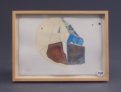 Richard Francisco (two works): Untitled, 1973, pen: Richard Francisco (two works): Untitled, 1973, pen and ink with watercolor and gouache on paper, 7" x 10 1/8", signed and dated, framed; The Comet, 1973, watercolor on paper, 18" x 24", signed and dat