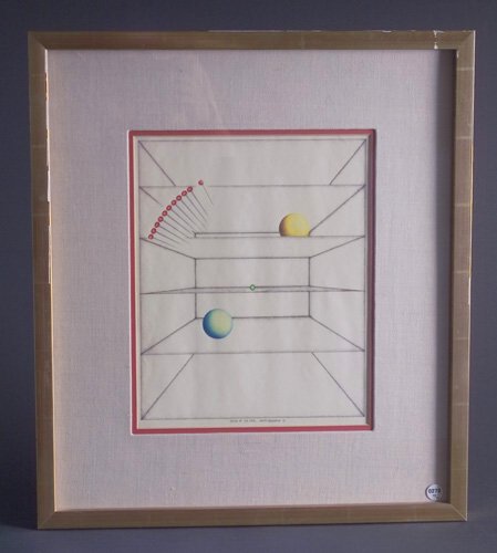 Naoto Nakagawa (two works): Inside of the Case, 19: Naoto Nakagawa (two works): Inside of the Case, 1967, graphite and colored pencil on paper, 13 1/2" x 10 3/4" (sight), signed, dated and titled, framed; Still Life in Progress, 1966, oil on canvas, 20