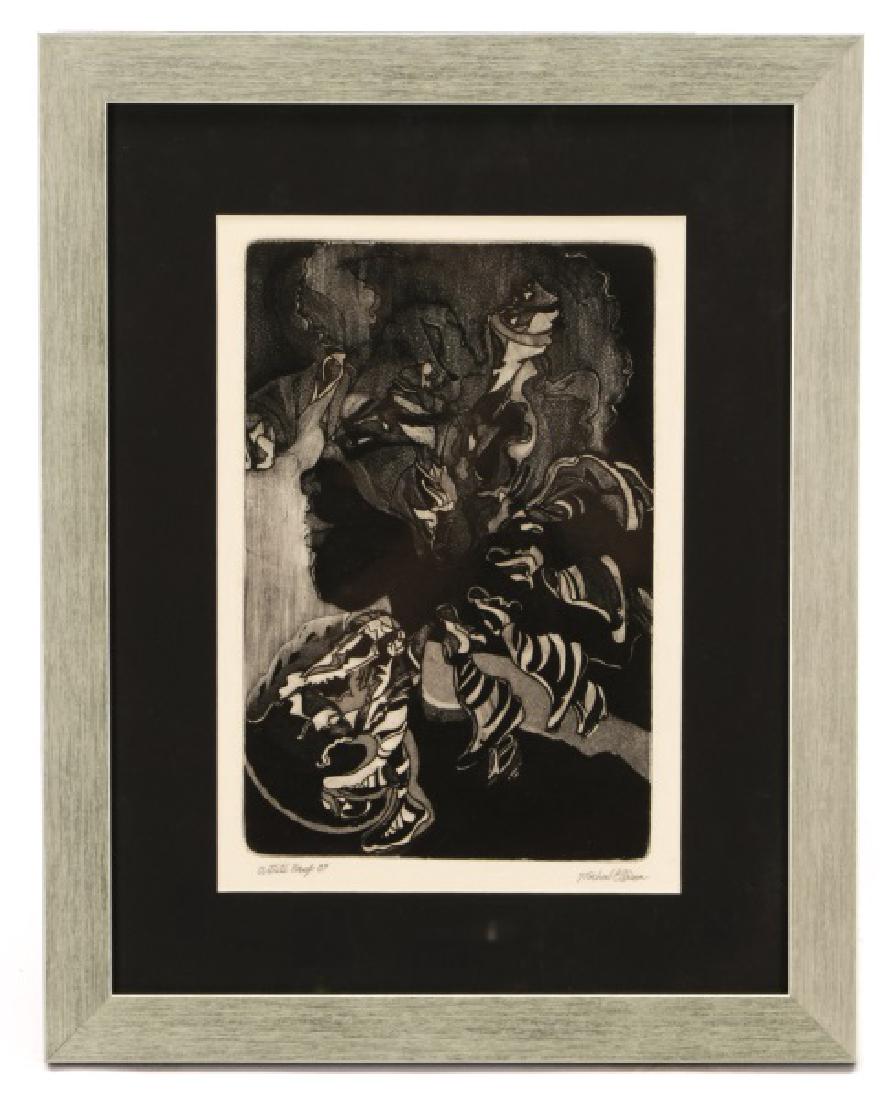 Michael Ellison, "Face"-1987, Etching (1 of 8)