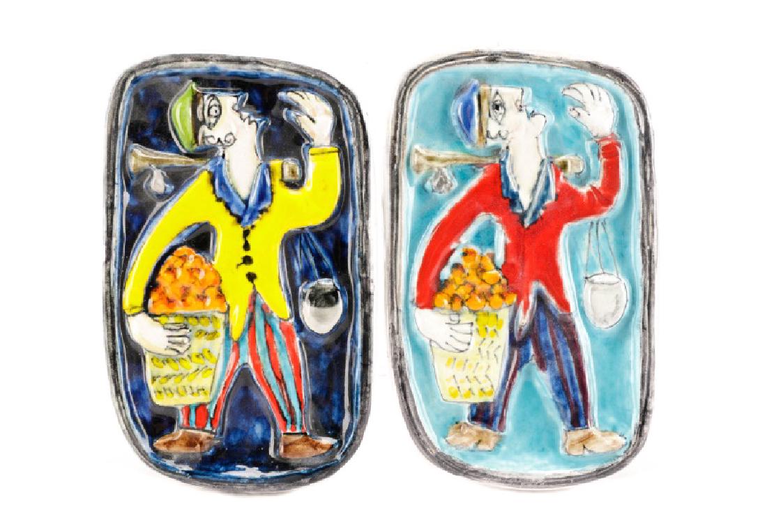 Pair of Desimone Terracotta Painted Wall Plaques (1 of 10)