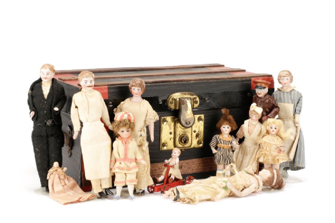 Grouping of Bisque & Porcelain Doll House Dolls (1 of 10)