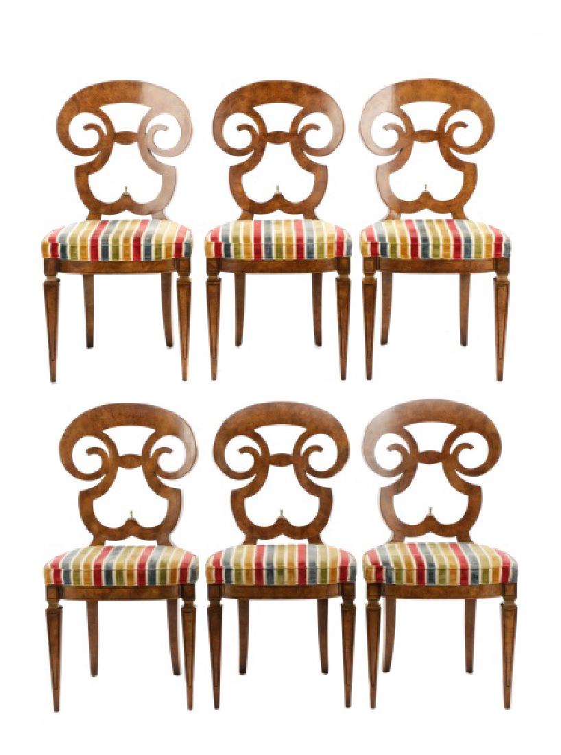 Six Mastercraft Attr. Burlwood Style Dining Chairs (1 of 8)