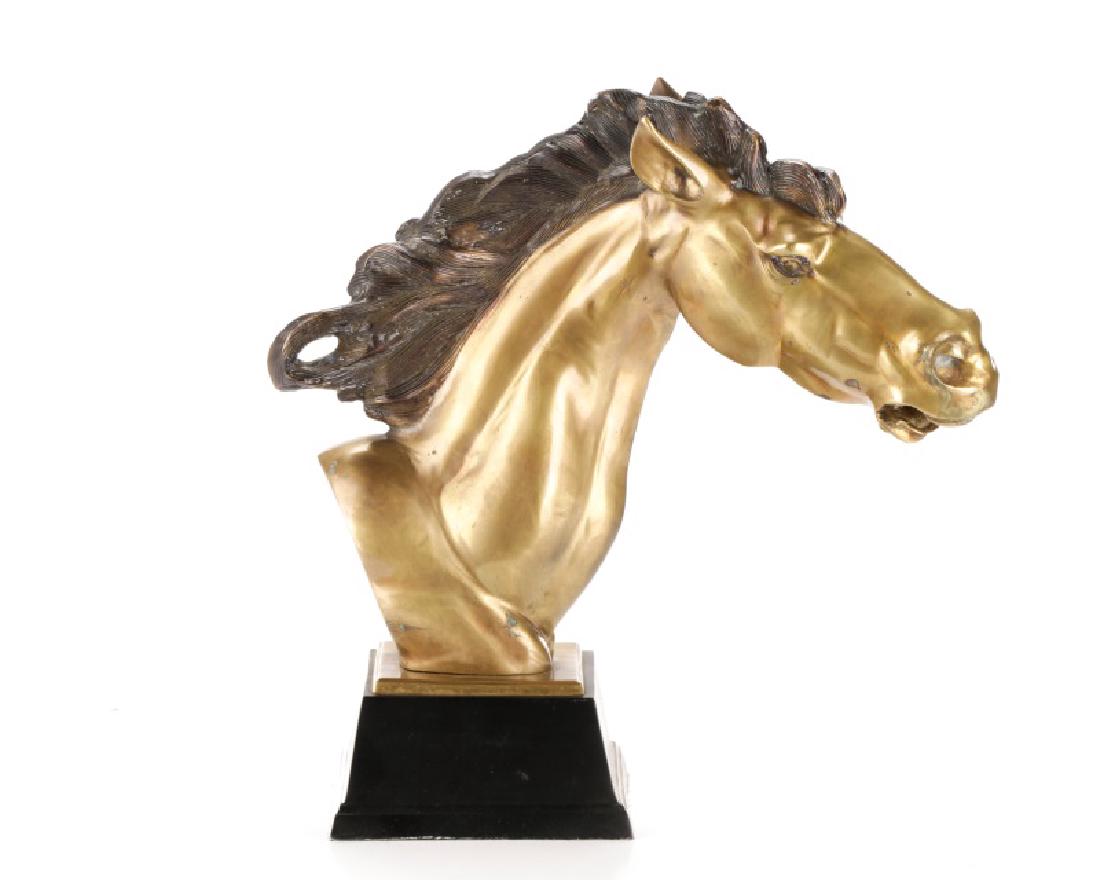 Mid-Century Bronze Horse Head Sculpture (1 of 10)