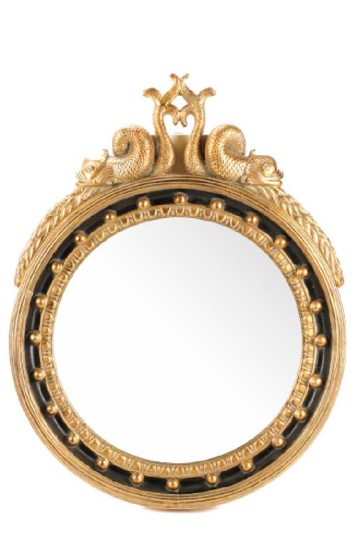 Large Contemporary Bullseye Mirror w/ Dolphins (1 of 6)