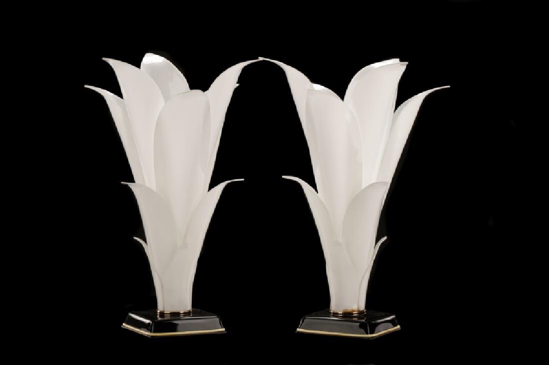 Pair of Rougier Attr. Floriform Table Lamps (1 of 6)