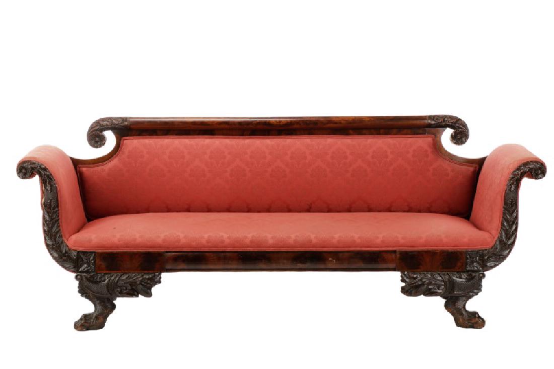 American Classical Sofa, Anthony Quervelle (attr) (1 of 7)