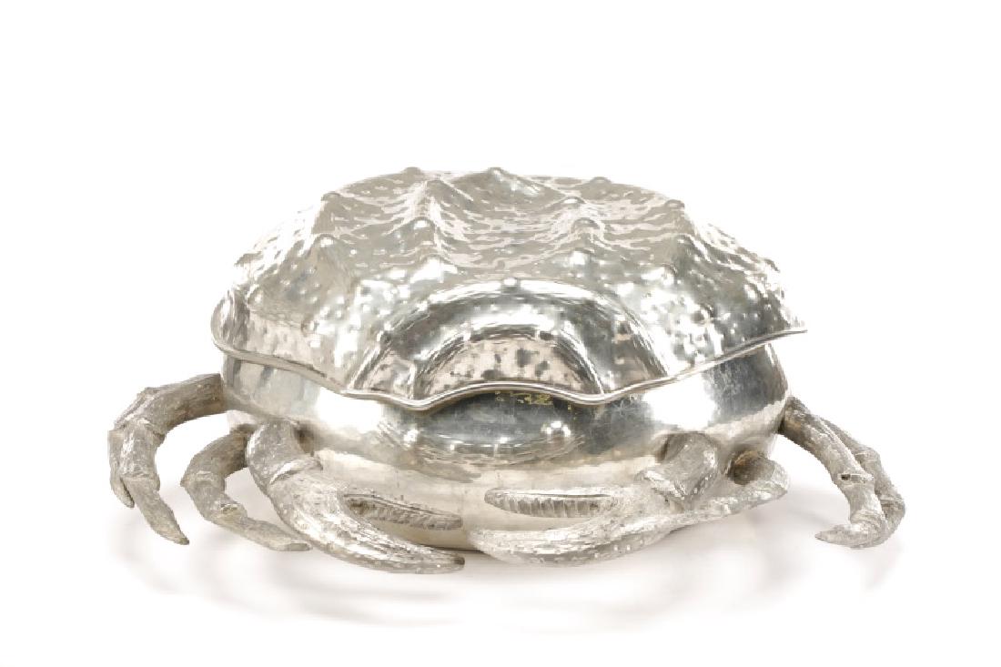 Whimsical Italian Pewter Crab Form Covered Box (1 of 7)