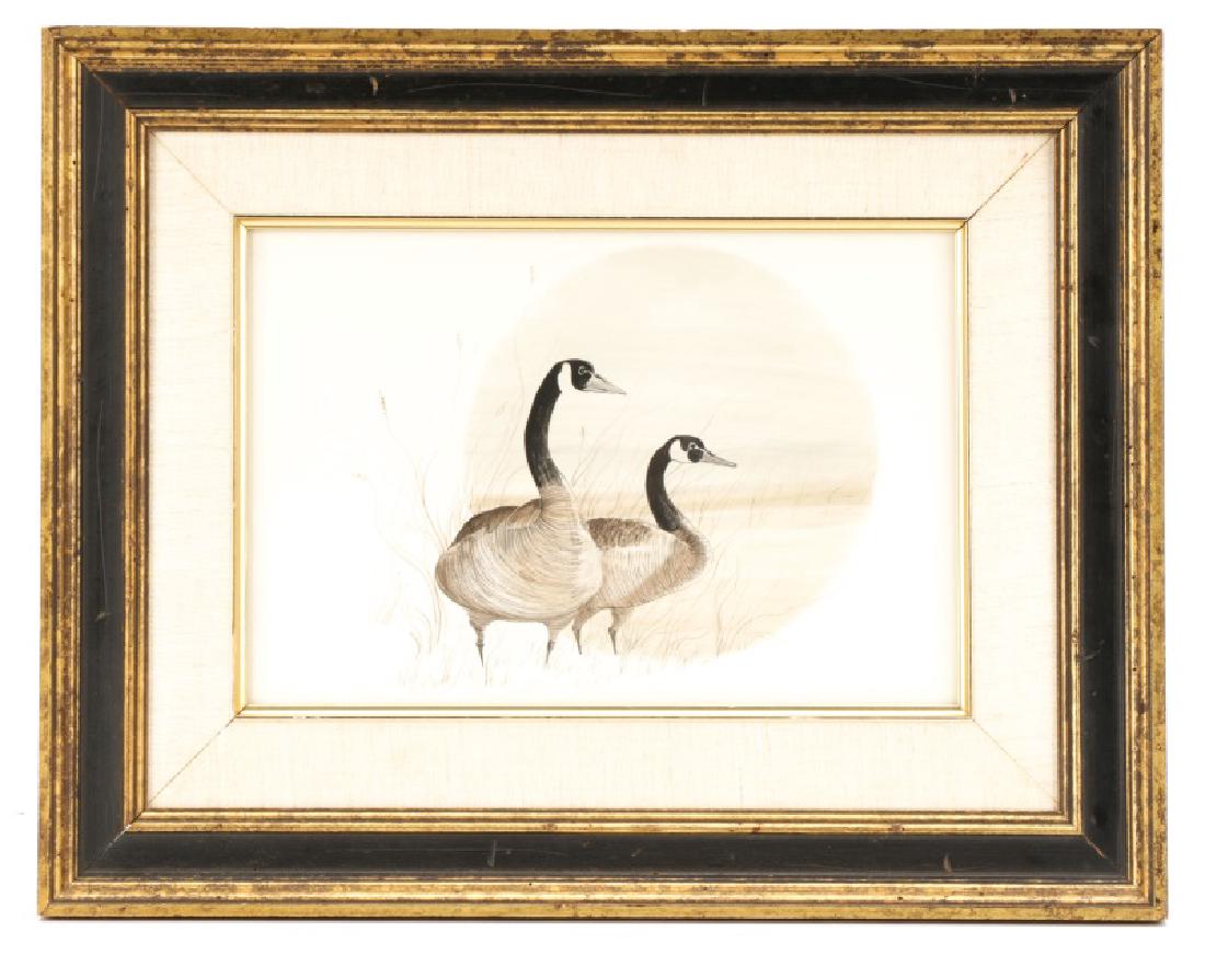 Patricia Buckley Moss, "Geese"-1975, Watercolor (1 of 6)