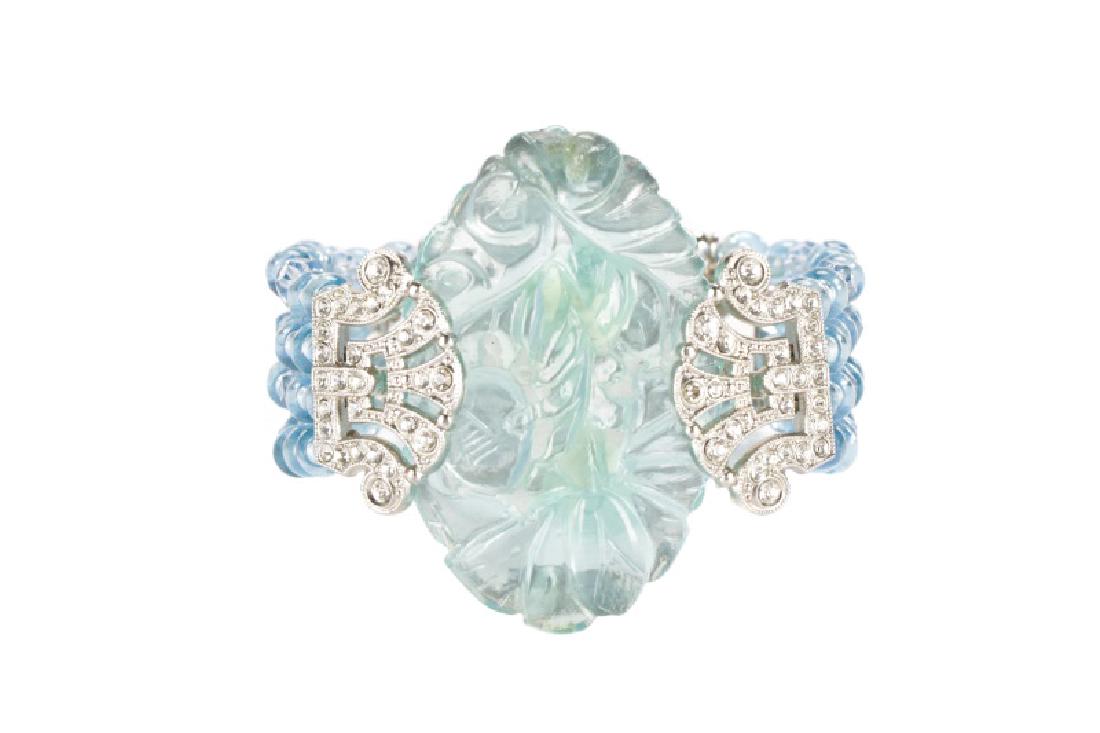 Carlo Zini Cuff Aqua Blue Cuff Bracelet (1 of 5)