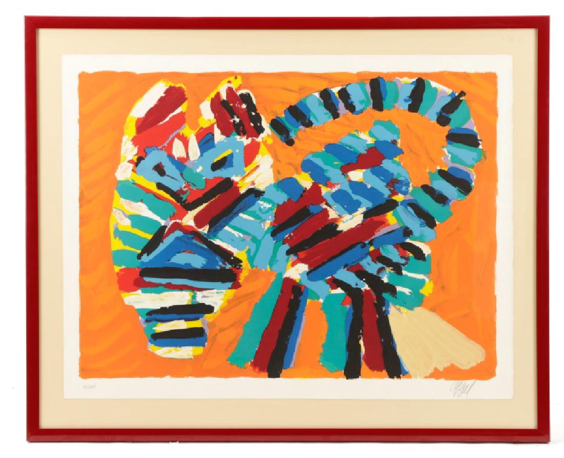 Karel Appel, "Cat", Lithograph in Colors, Signed (1 of 10)