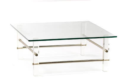 Style of Charles Hollis Jones Lucite Coffee Table (1 of 4)