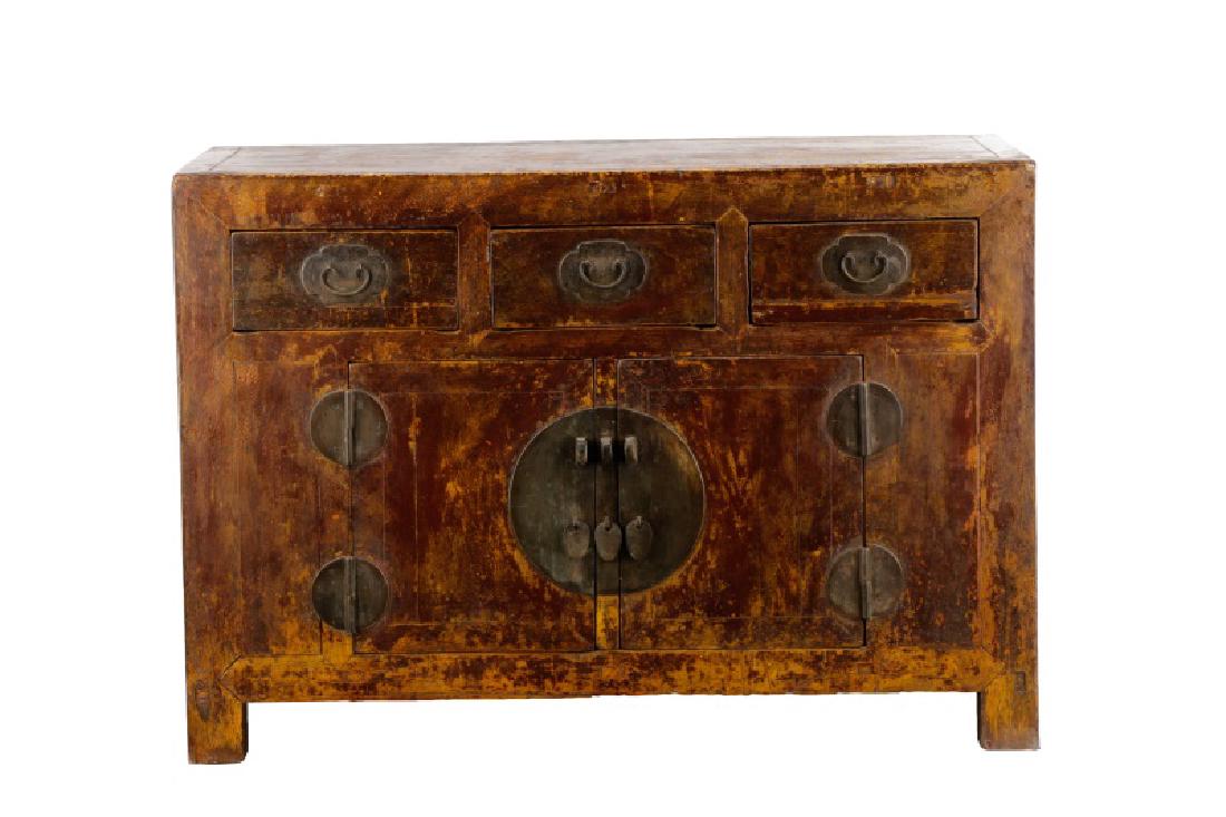 Distressed Lacquered Chinese Buffet (1 of 10)
