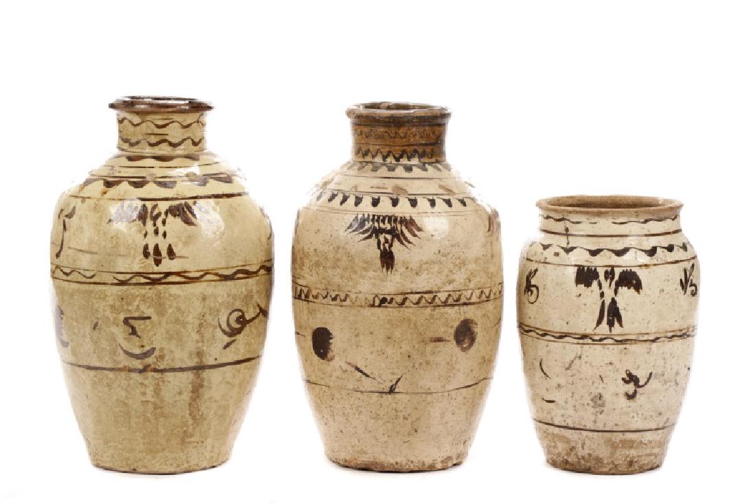 Group of Three Large Chinese Cizhou Jars (1 of 10)