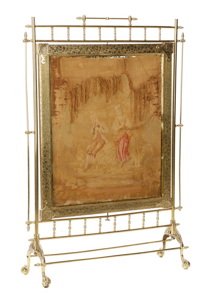 Gilt Brass Aesthetic Movement Style Fire Screen (1 of 10)