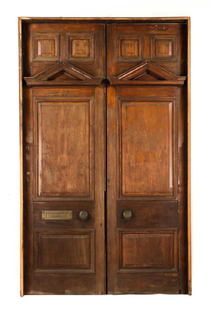 Pair of Monumental Georgian Carved Wood Doors (1 of 9)