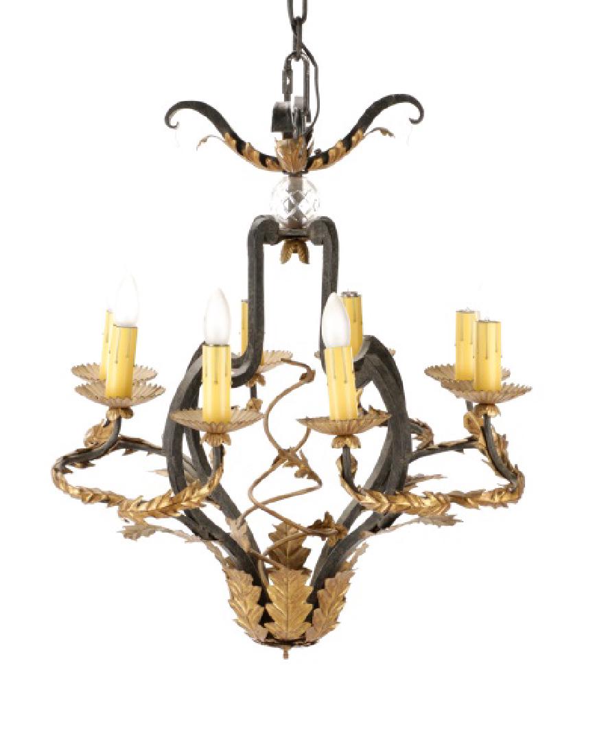 Spanish Colonial Wrought Iron 8-Light Chandelier (1 of 8)