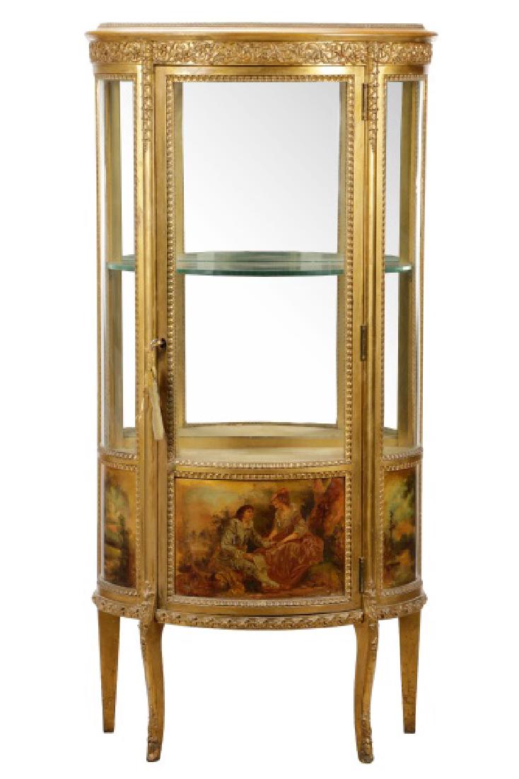 Neoclassical Style Painted Giltwood Vitrine (1 of 10)