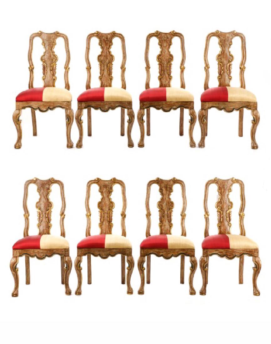 Set of 8 Portuguese Baroque Style Dining Chairs (1 of 8)
