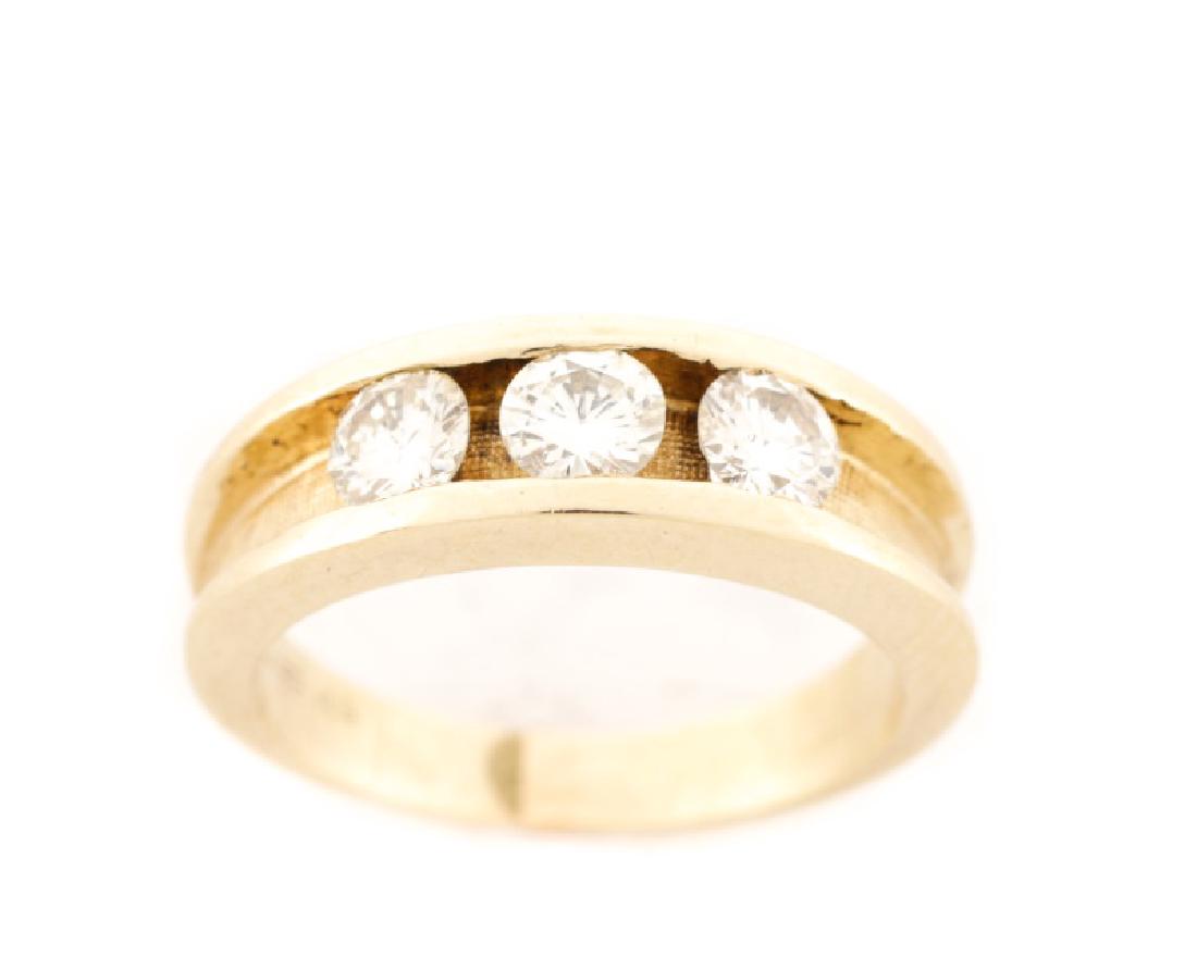Ladies 14k Yellow Gold & Diamond Engagement Ring (1 of 4)
