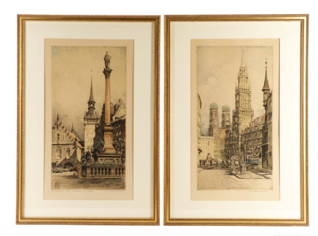 Collection of 2 Rudolf Veit Etchings with Aquatint (1 of 10)
