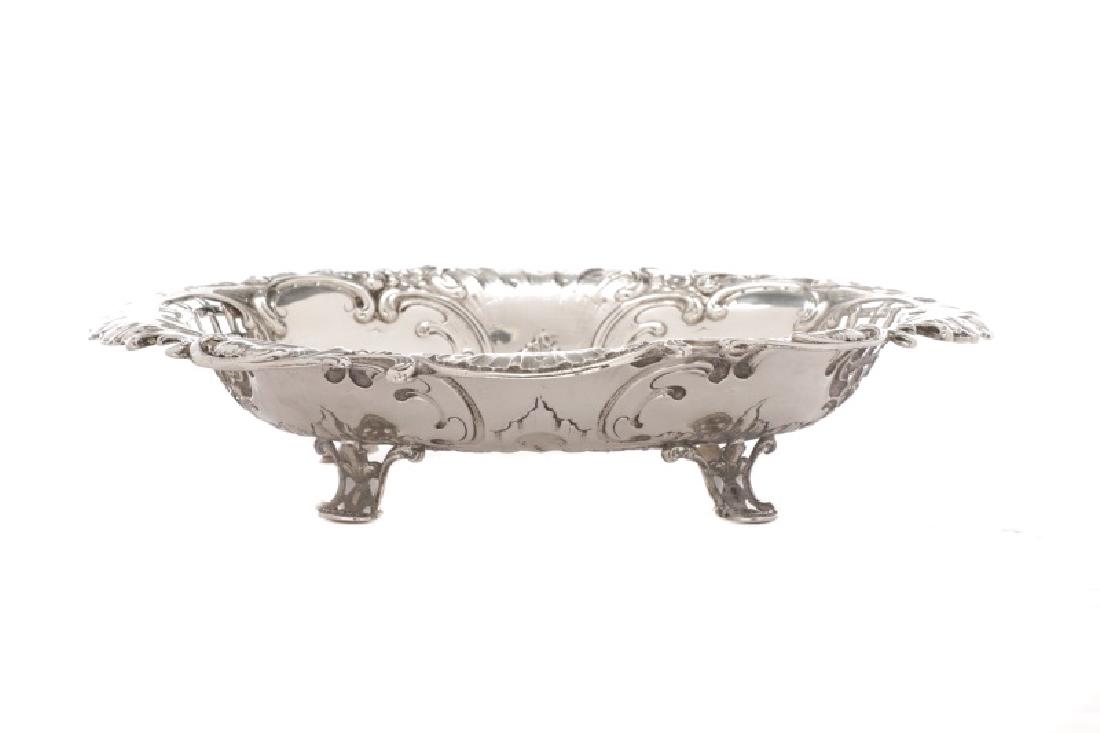 Austrian .800 Silver Repousse Footed Serving Bowl (1 of 8)