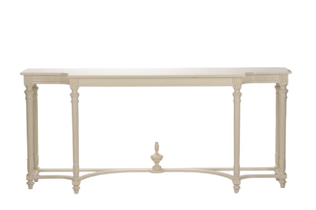 Neoclassical Style White Lacquered Console Table (1 of 6)