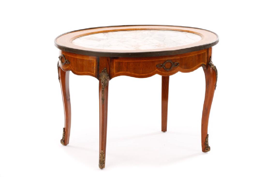 Italian Neoclassical White Marble Inset Table (1 of 8)