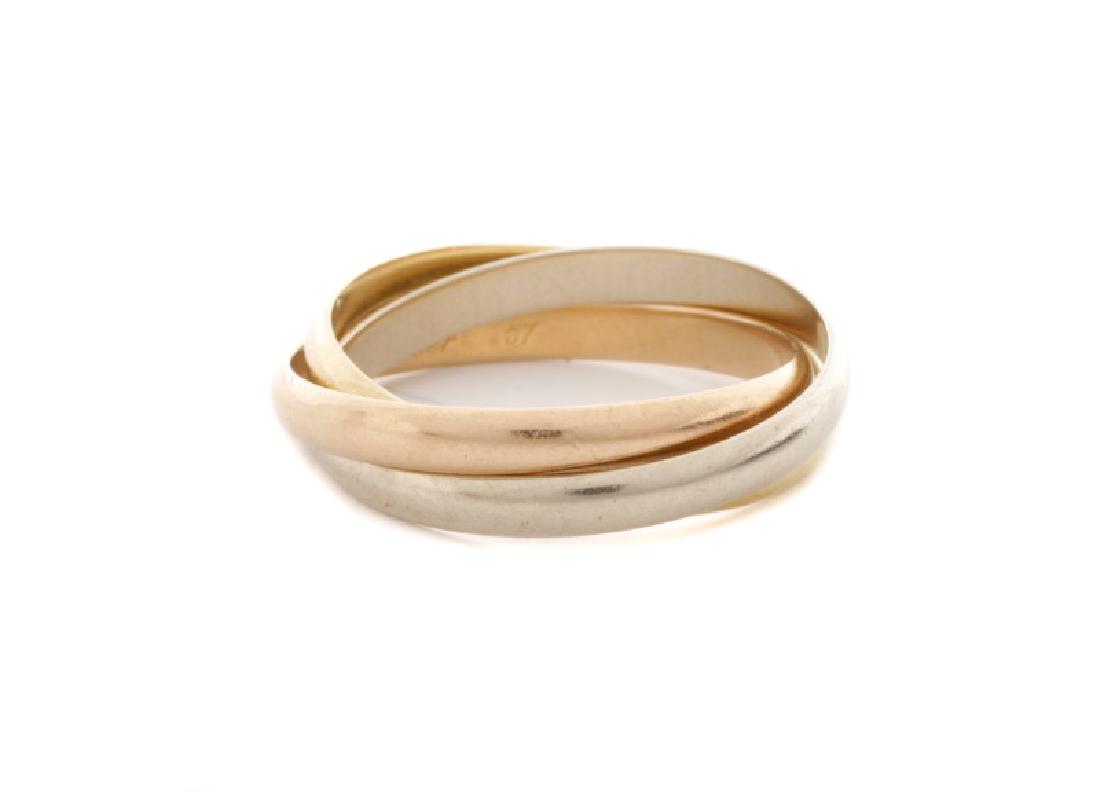 Trinity de Cartier Tri-Tone 18k Gold Ring (1 of 4)