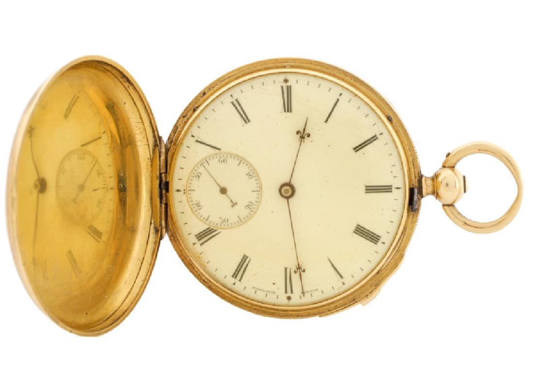 Moulinie Geneve Demi-Chronometre Gold Pocket Watch (1 of 10)