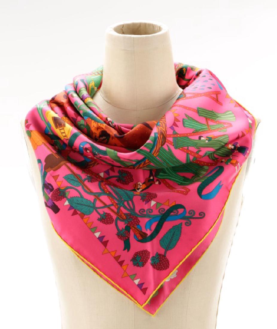 Hermes "Le Potager Extraordinaire" Silk Scarf (1 of 2)