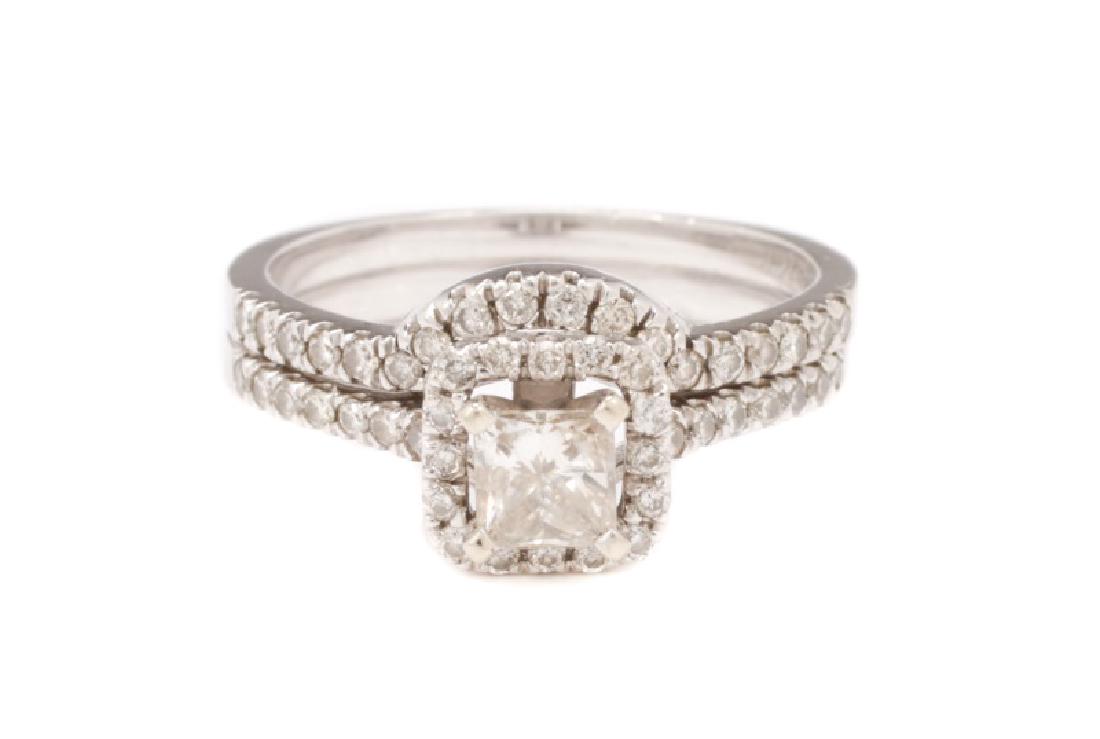 14K White Gold & Diamond Wedding Ring Set (1 of 7)