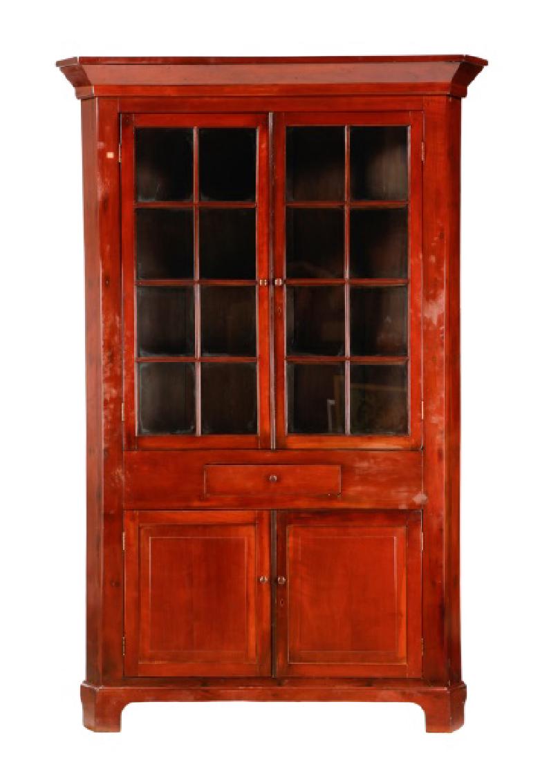 American Chippendale Style Cherry Corner Cabinet (1 of 7)
