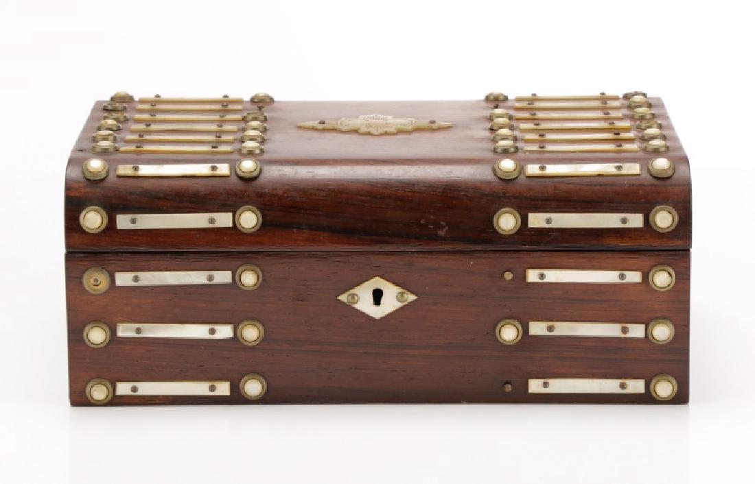 Victorian Rosewood & MOP Sewing Box (1 of 10)