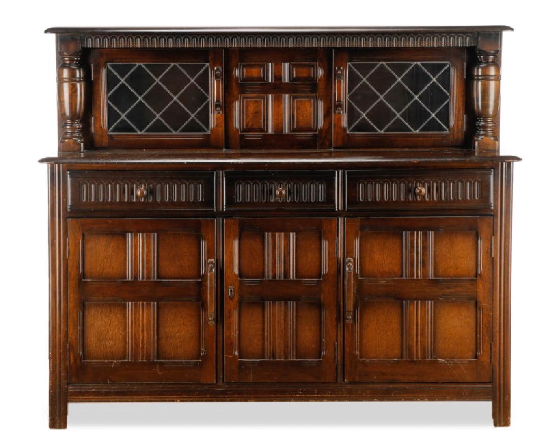 English Renaissance Revival Carved Mahogany Buffet (1 of 10)