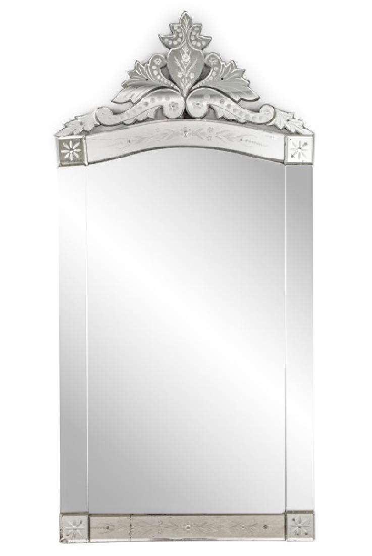 Large Venetian Etched Glass Mirror (1 of 5)