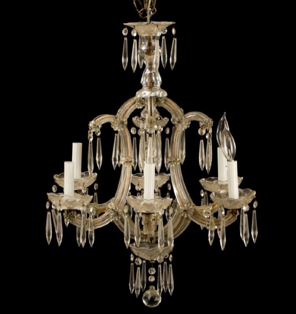 Venetian Six Light Glass Chandelier (1 of 6)