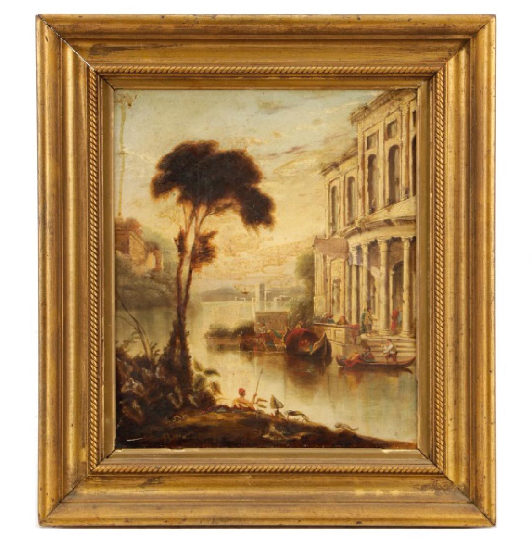 Venetian School, "Lakeside Capriccio", 19th C. (1 of 6)