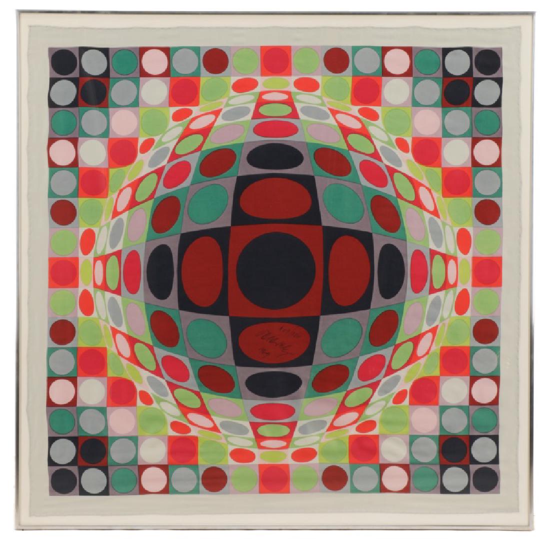 Vasarely for Neiman Marcus, Optic Art Silk Scarf (1 of 7)