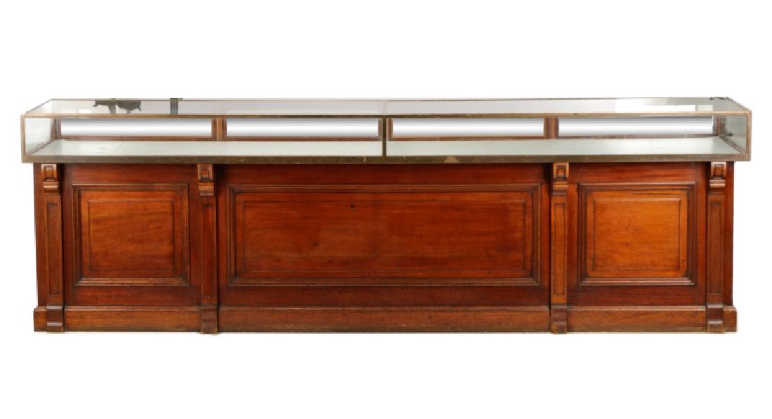 Large Paneled Mahogany Store Display Counter (1 of 8)