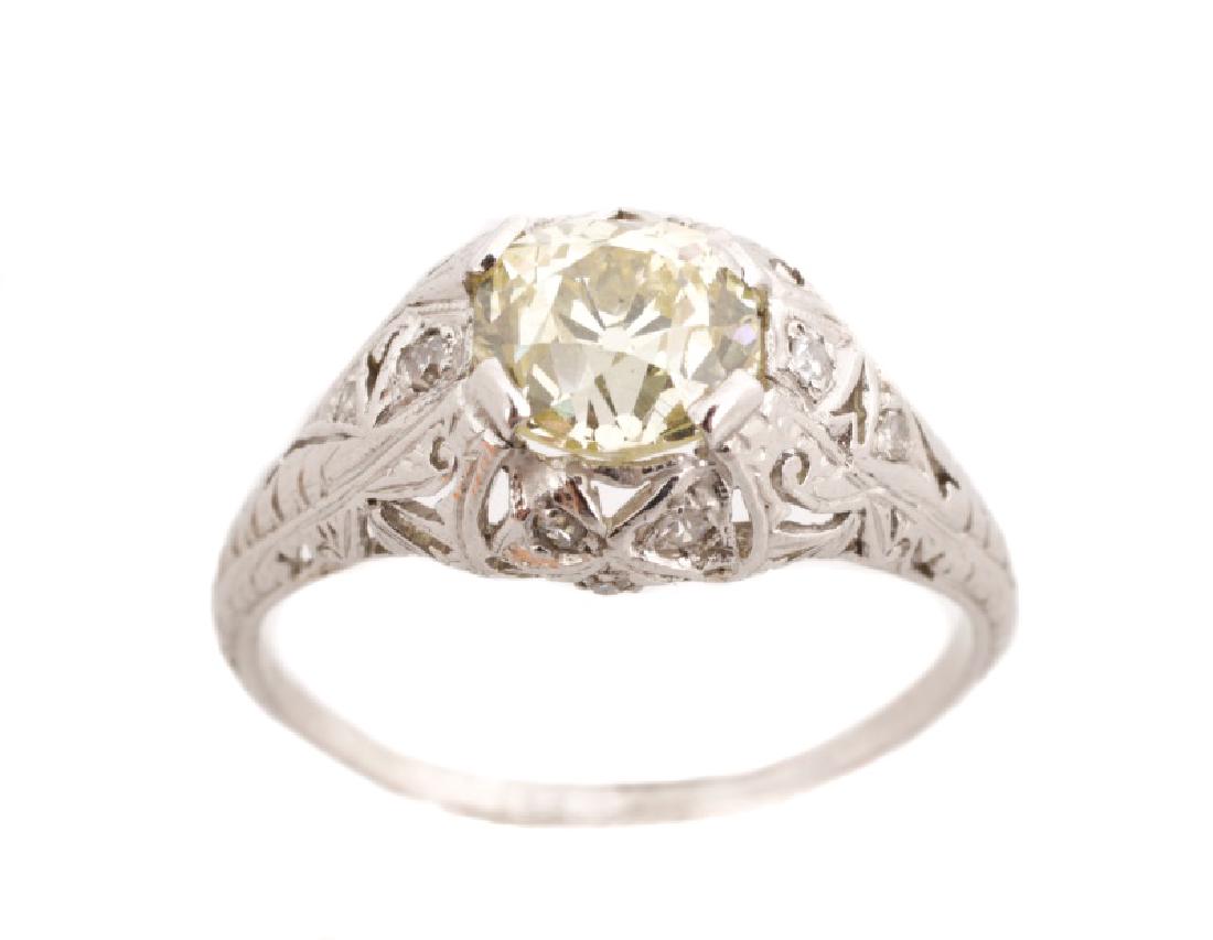 Vintage Art Deco Engagement Ring, 2.20 Cts (1 of 3)
