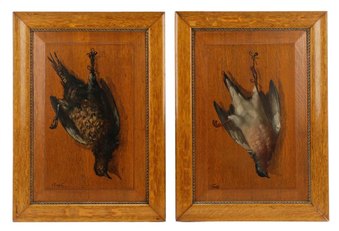 2 Trompe L'Oeil Hanging Pheasant Paintings (1 of 7)