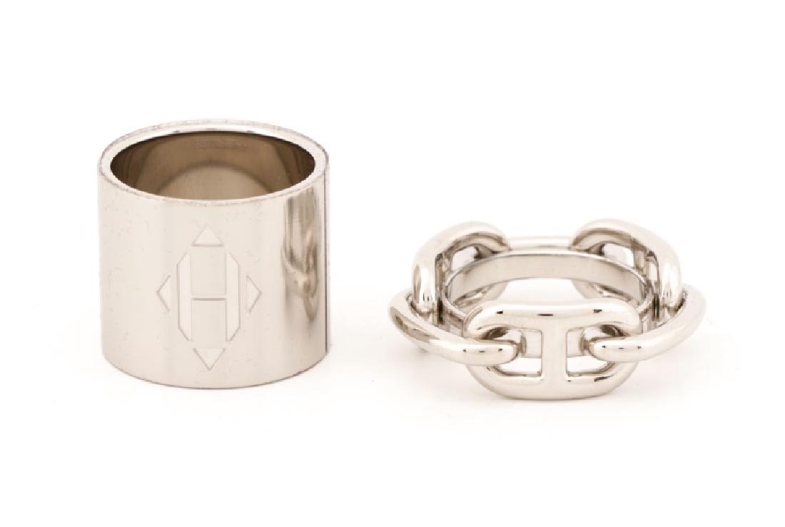 Two Hermes Scarf Rings, H Diamant & Regate (1 of 9)