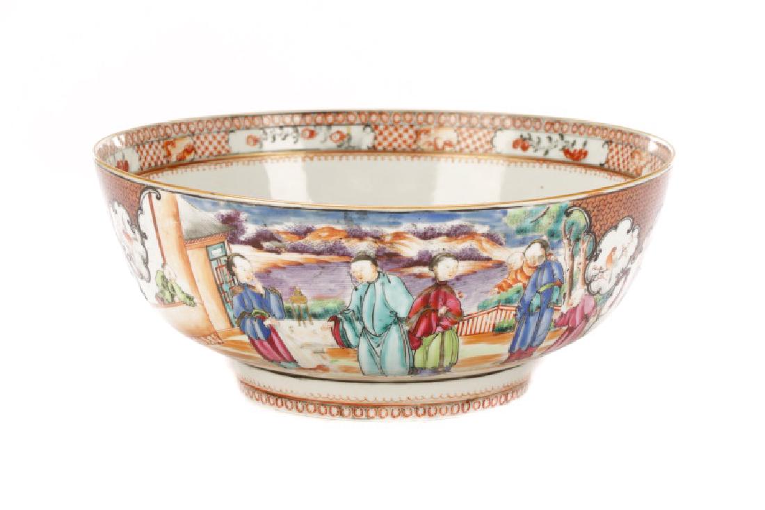 Chinese Export Rose Mandarin Punch Bowl (1 of 10)