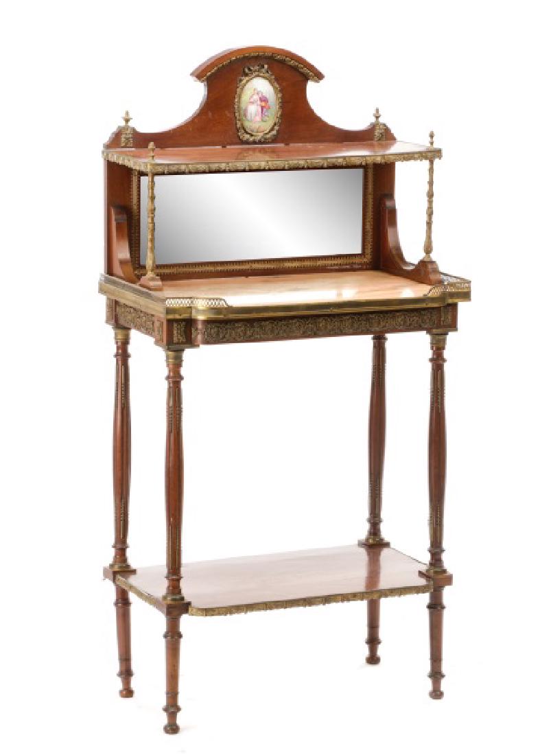 Louis XVI Style Tiered Pink Marble Console (1 of 8)